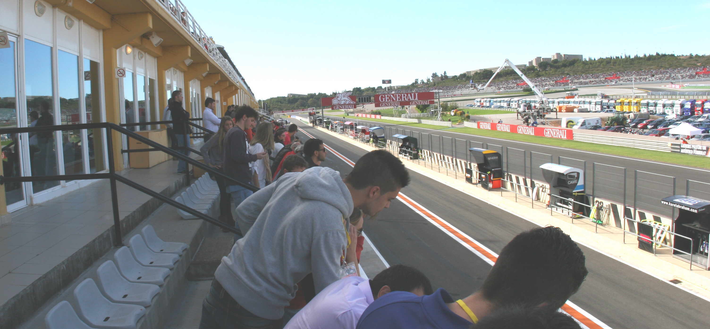 Views from the VIP Lounges Cheste to the Pitlane motogp Valencia